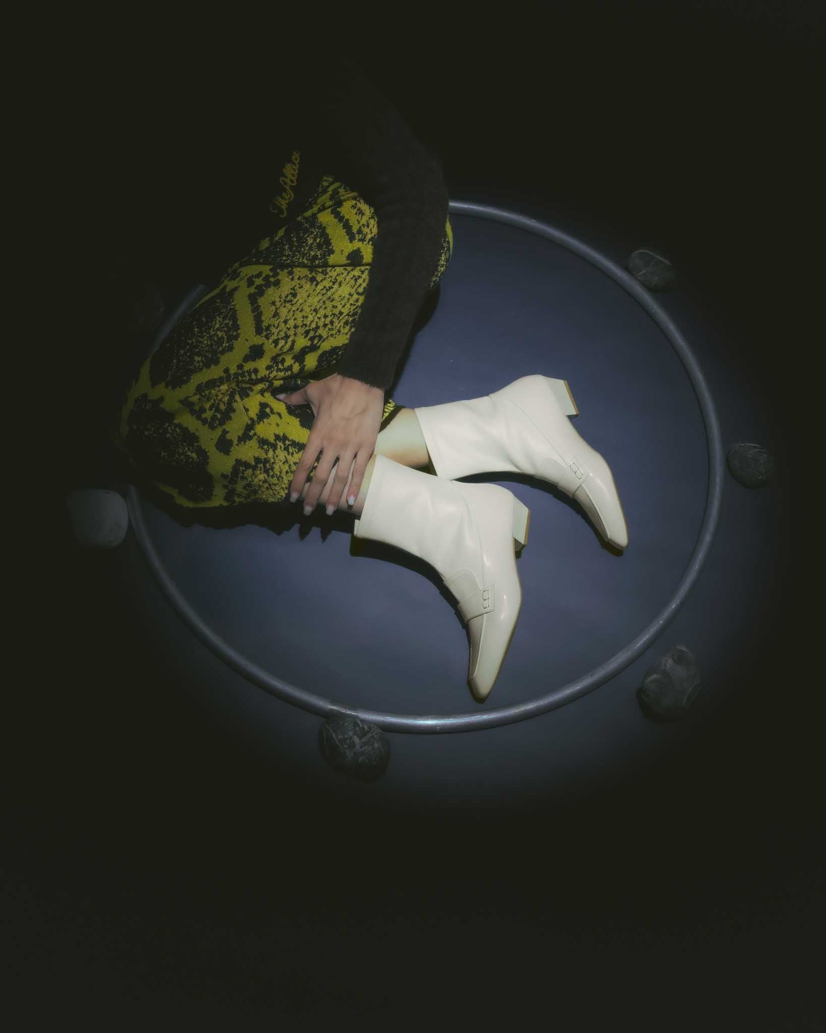 Mercury cream ankle boot