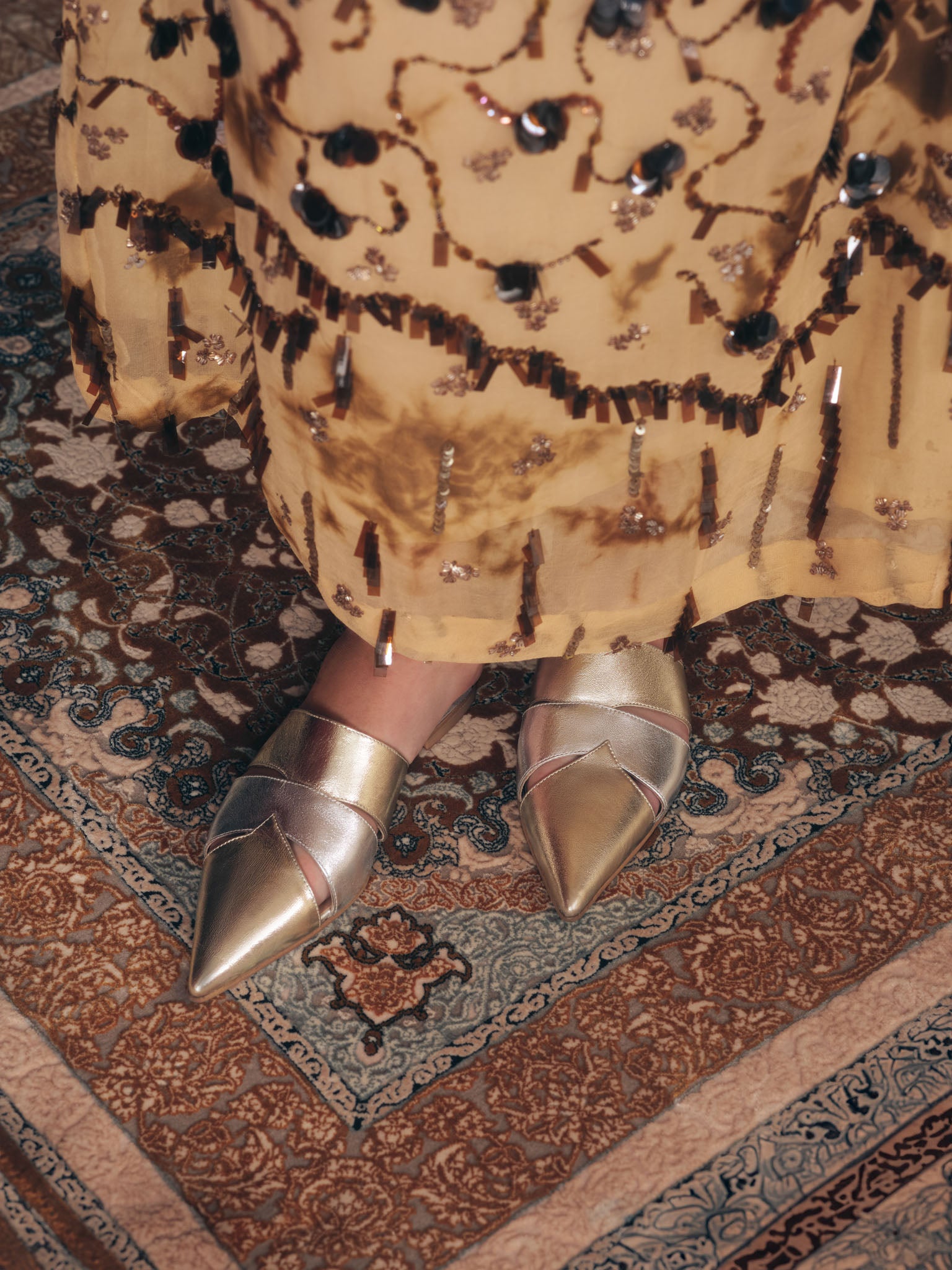 Miraj gold mule - mule - THUNA