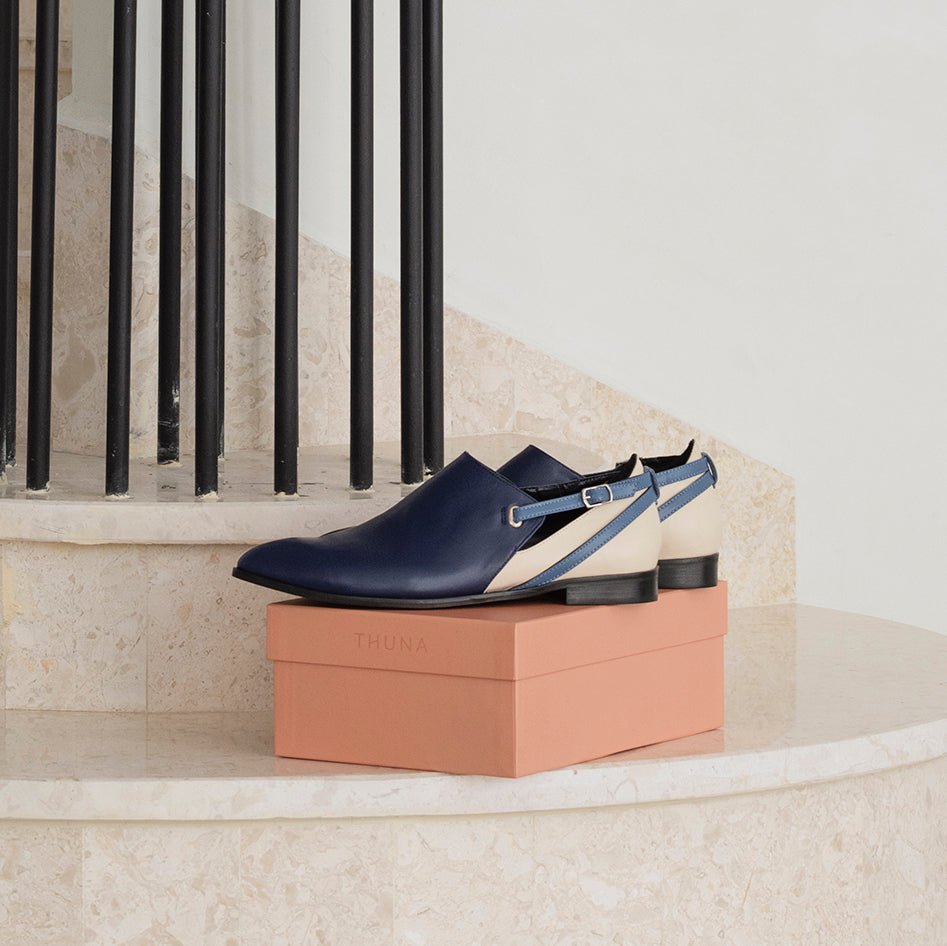 Miray blue loafer - THUNA - Kuwait - KSA - Shoes