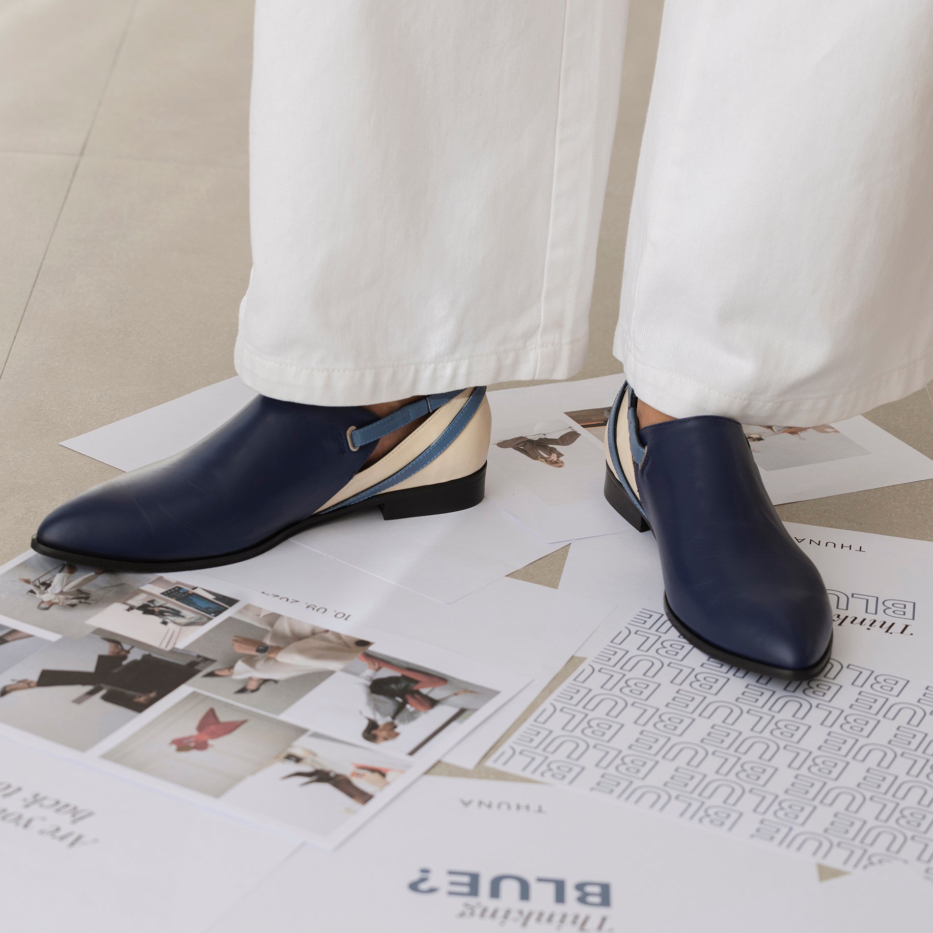 Miray blue loafer - THUNA - Kuwait - KSA - Shoes