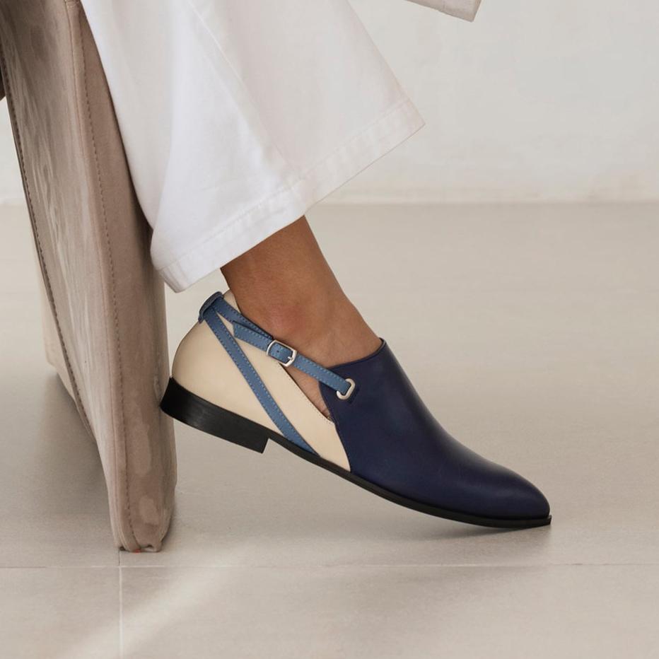 Miray blue loafer - THUNA - Kuwait - KSA - Shoes