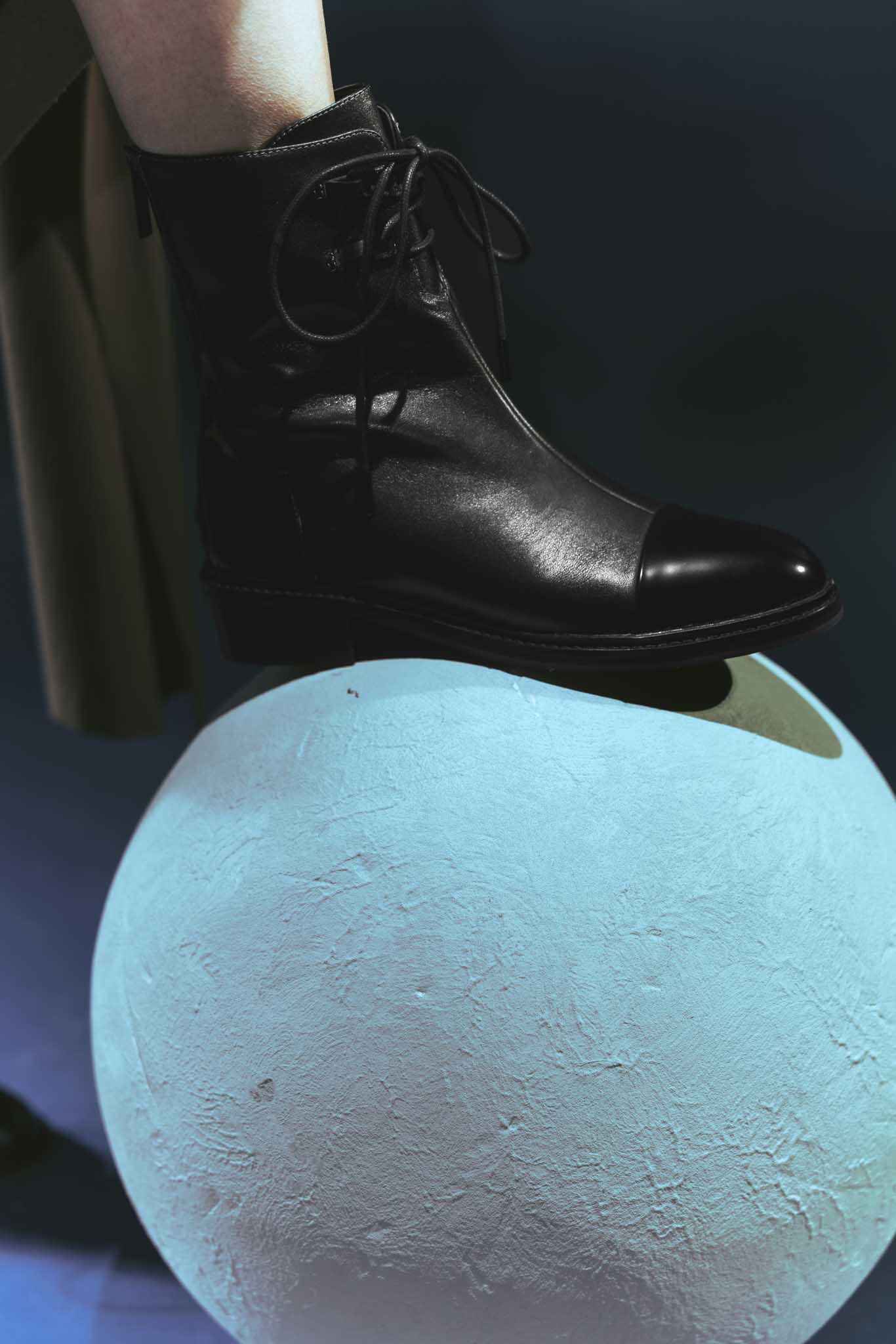 Orion black combat boot