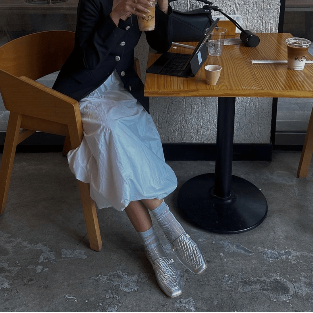 Amber silver loafer - THUNA