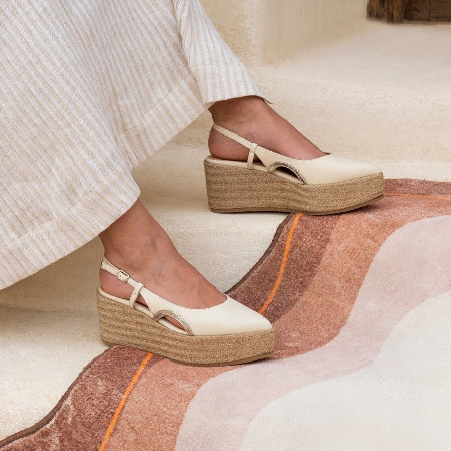 Falwa cream platform - Shoes - THUNA