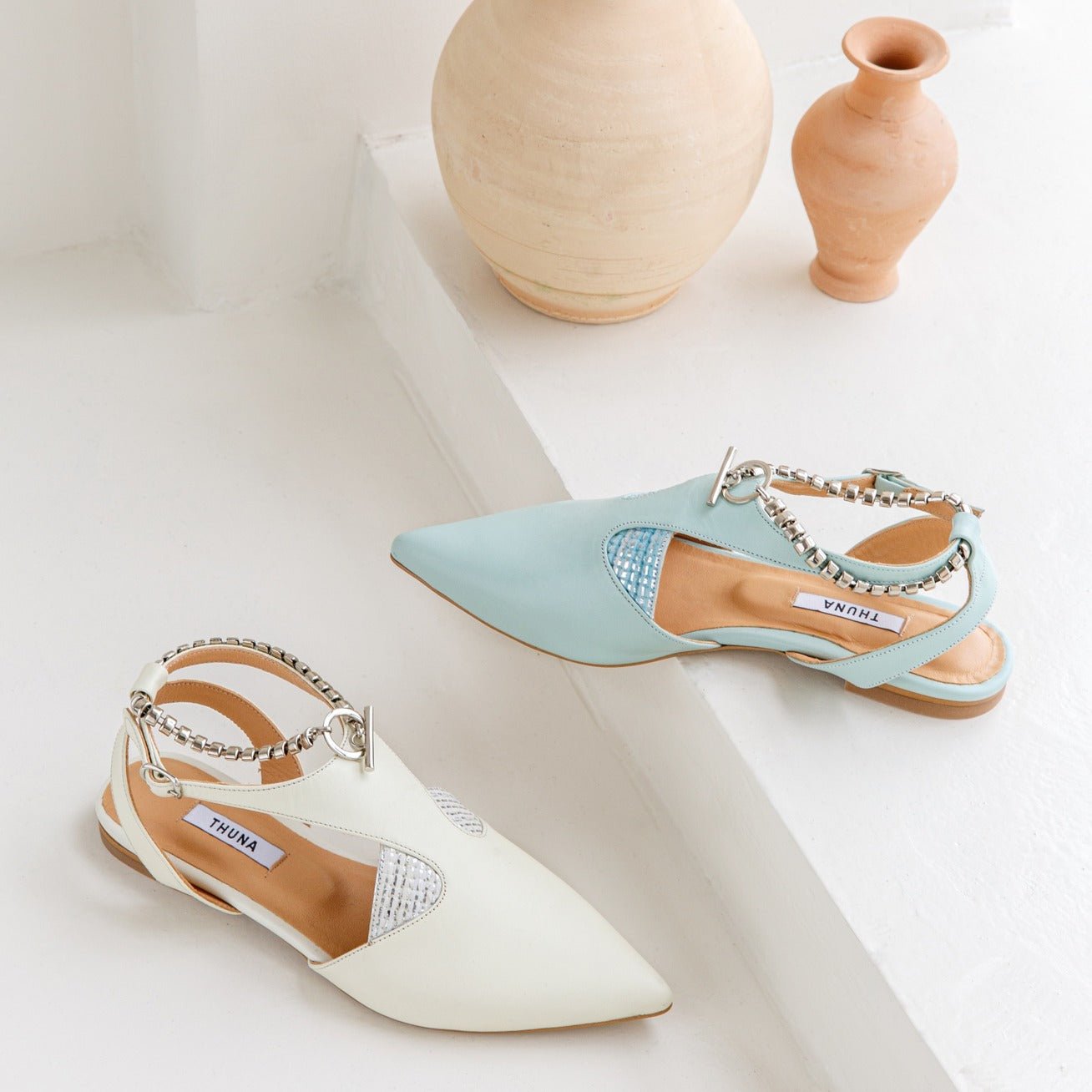 Sedef cream sandal - sandal - THUNA