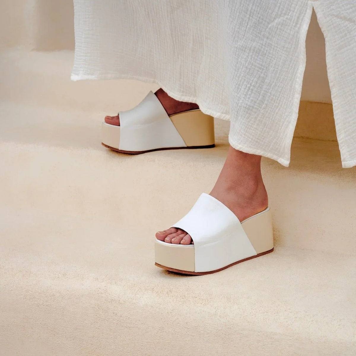 Sahara white platform - platform - THUNA