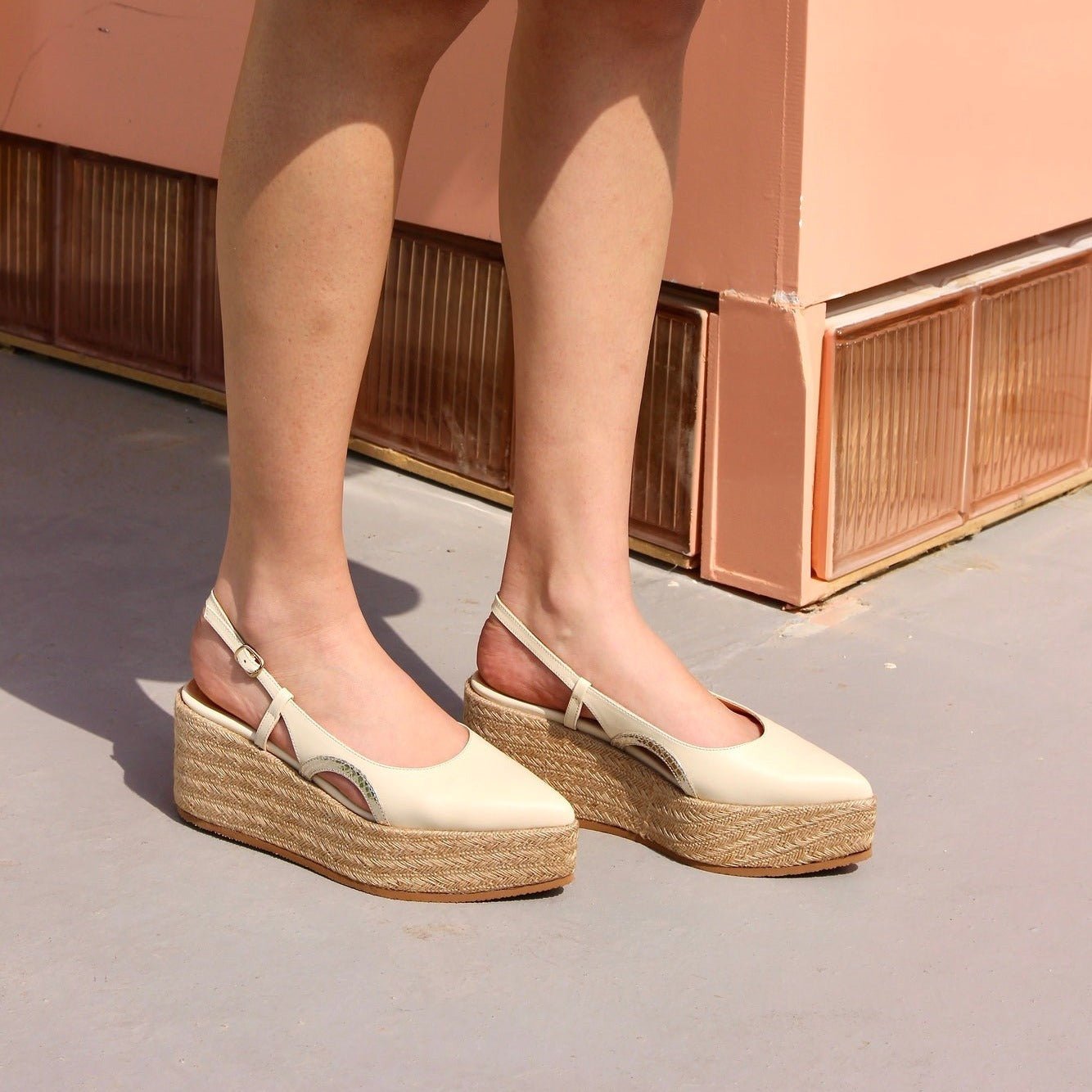 Falwa cream platform - Shoes - THUNA