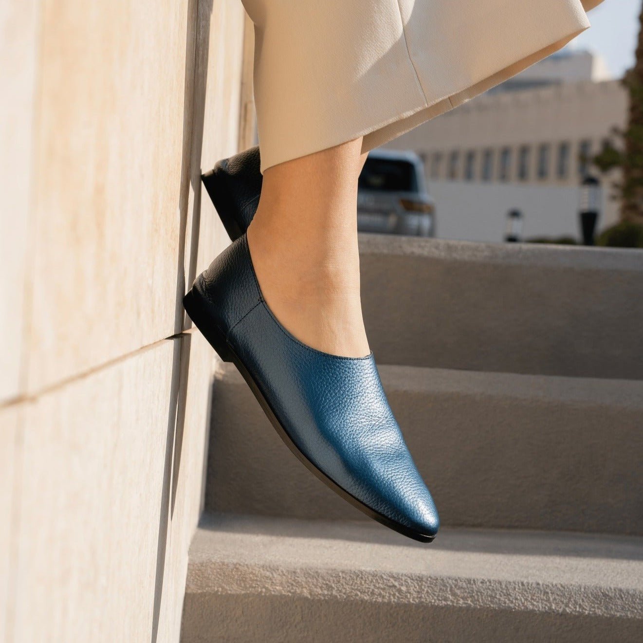 Adeela blue loafer - Loafers - THUNA