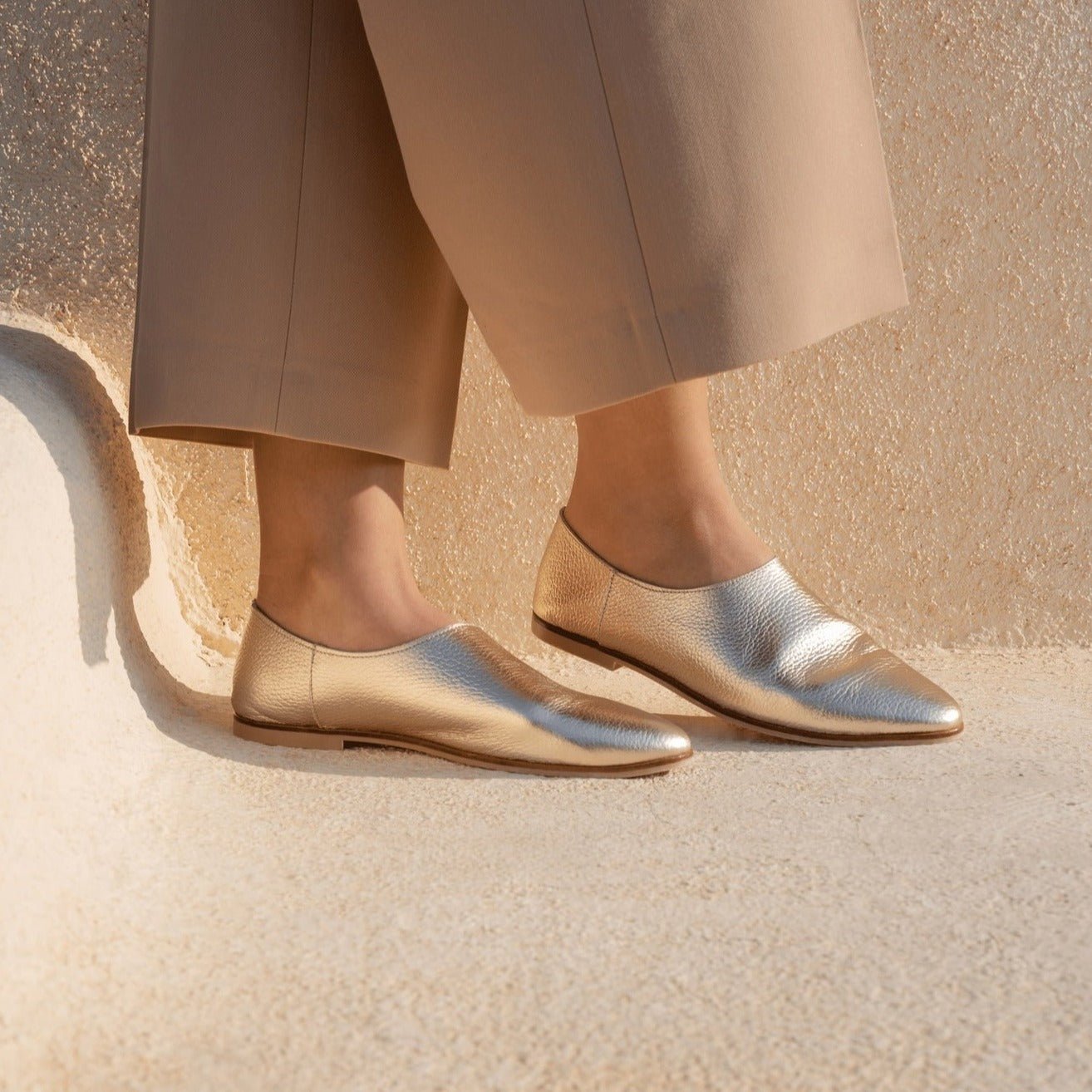 Adeela gold loafer - Loafers - THUNA