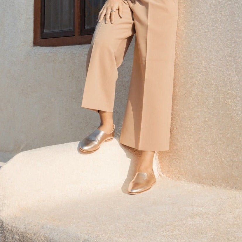 Adeela gold loafer - Loafers - THUNA