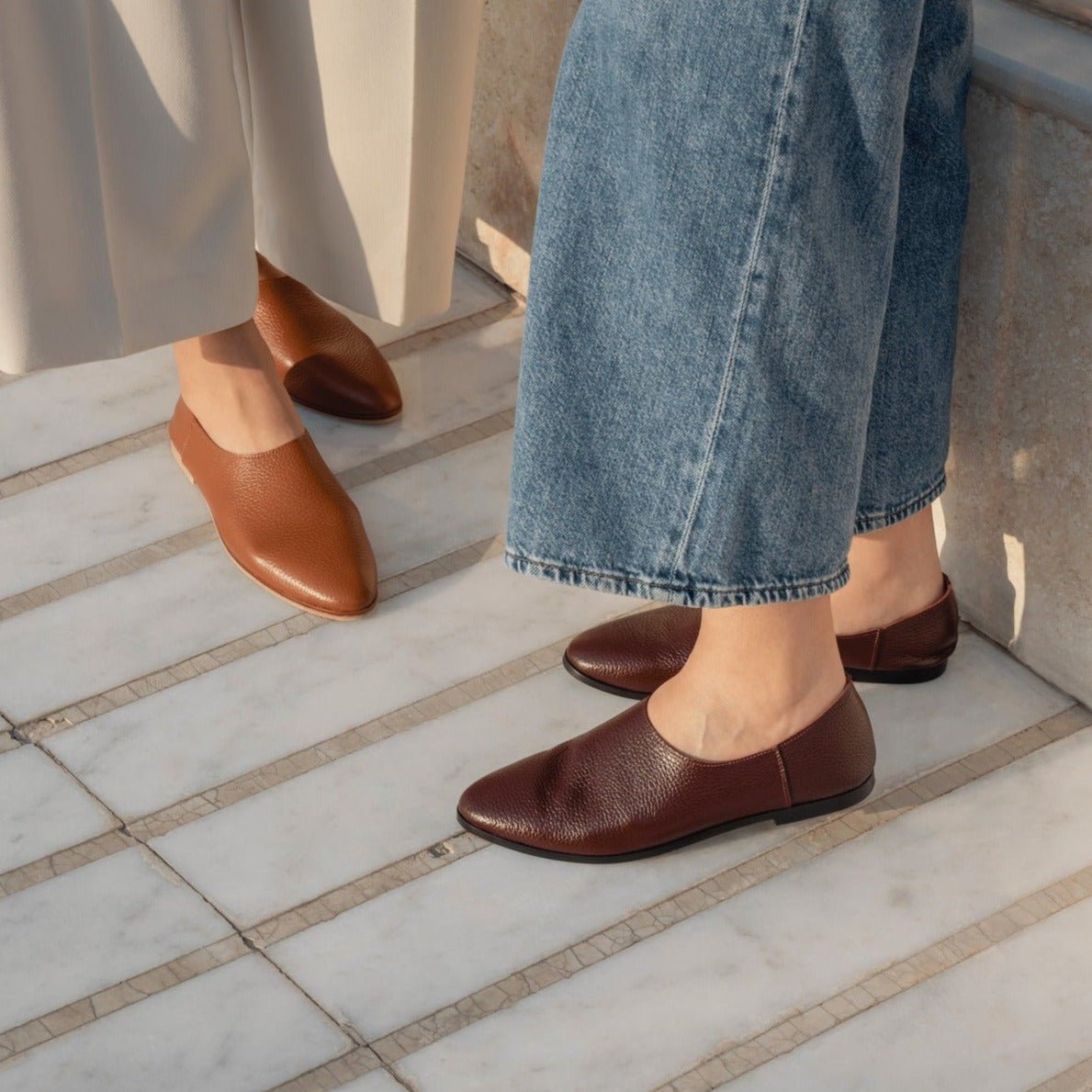 Adeela tan loafer - THUNA