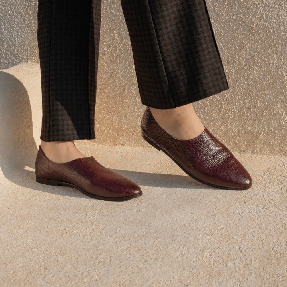 Adeela maroon loafer - Loafers - THUNA