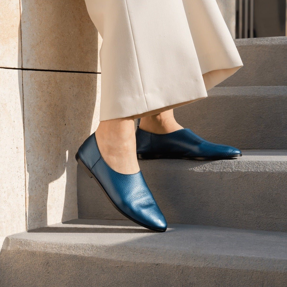 Adeela blue loafer - Loafers - THUNA