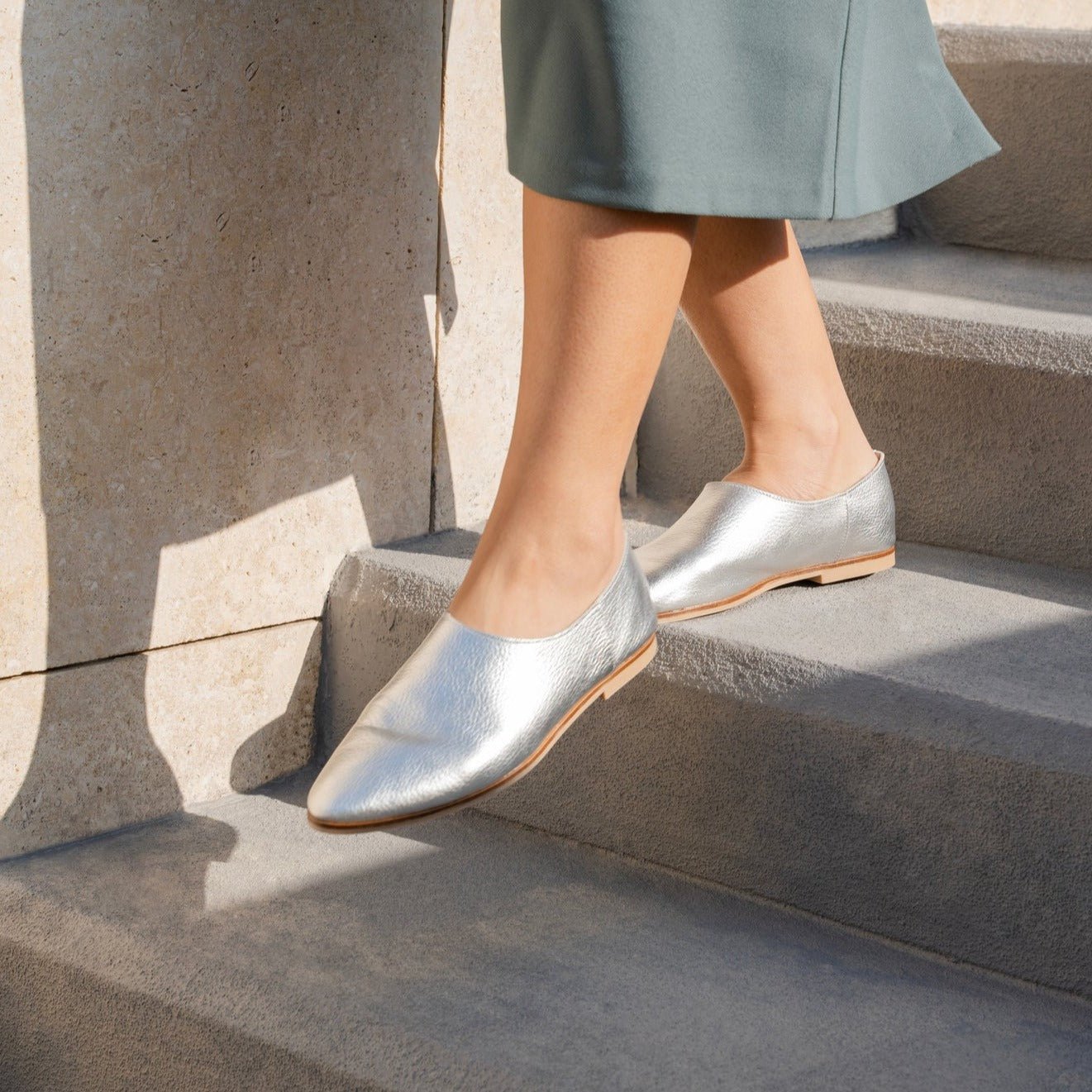 Adeela silver loafer - Loafers - THUNA