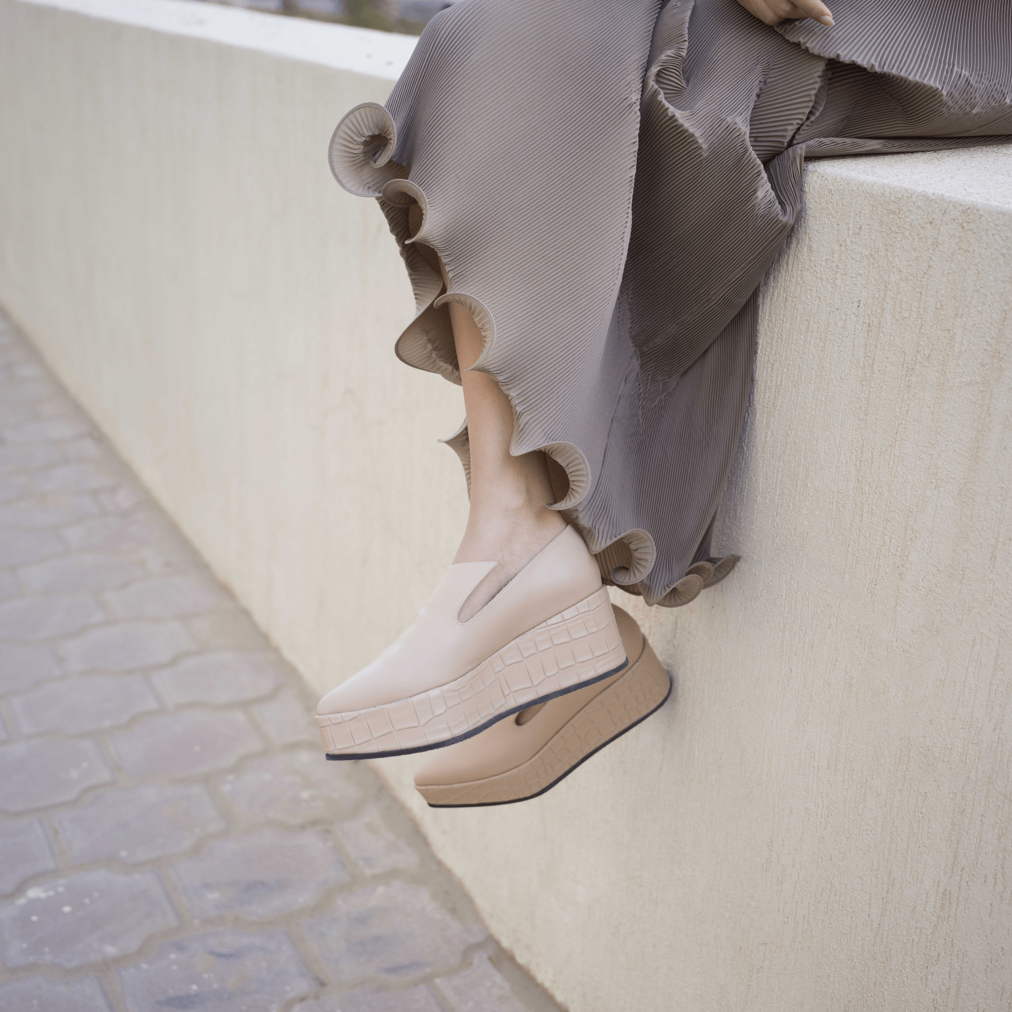 Ruba beige platform - Shoes - THUNA