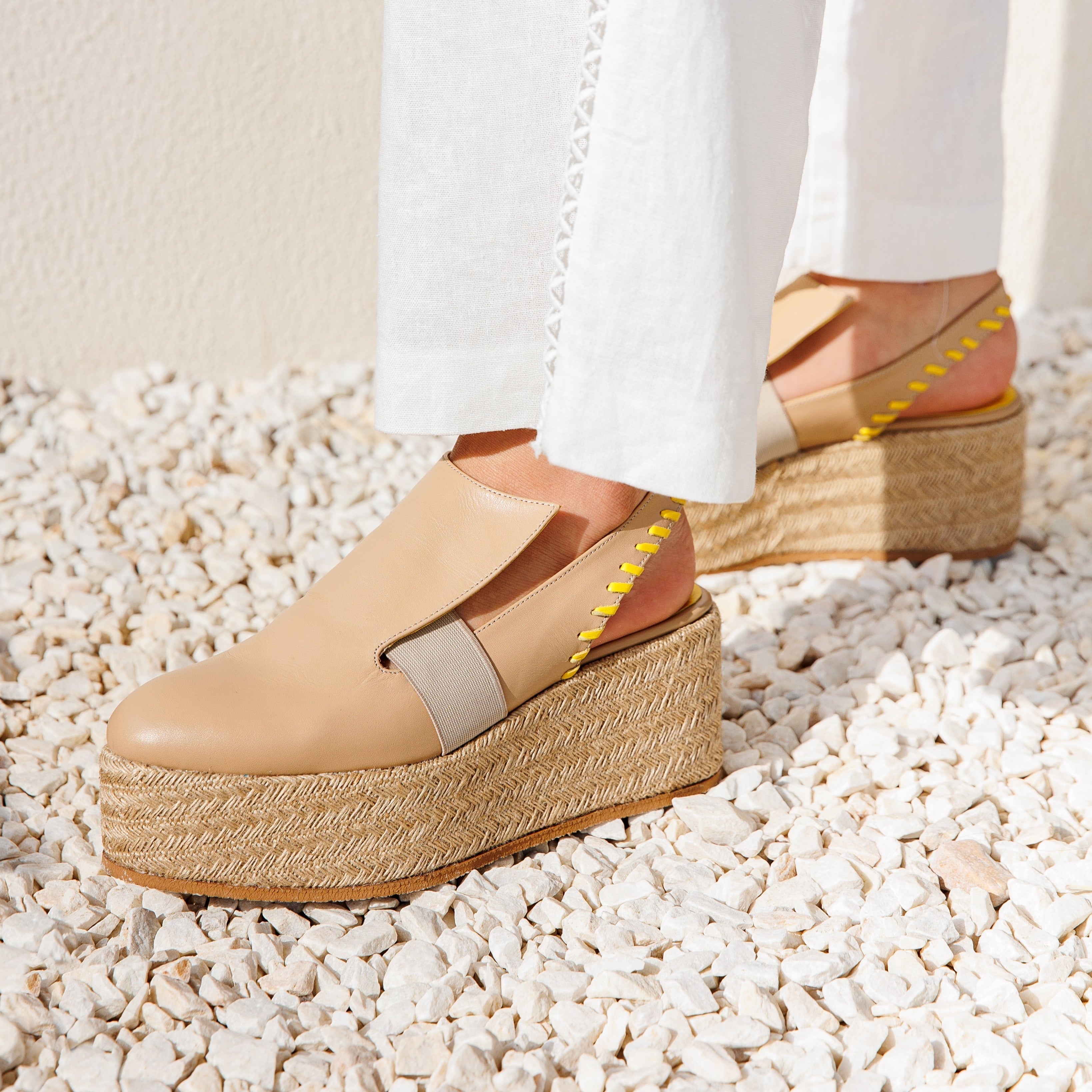 Manara beige platform - THUNA