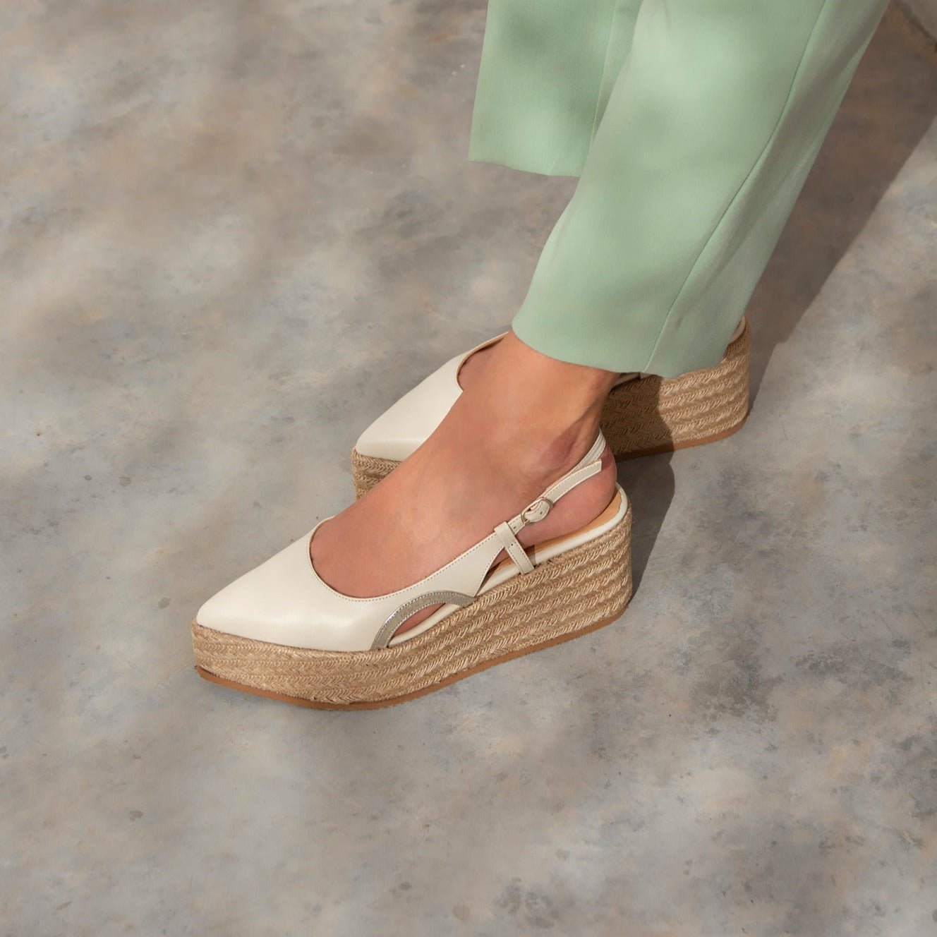 Falwa cream platform - Shoes - THUNA