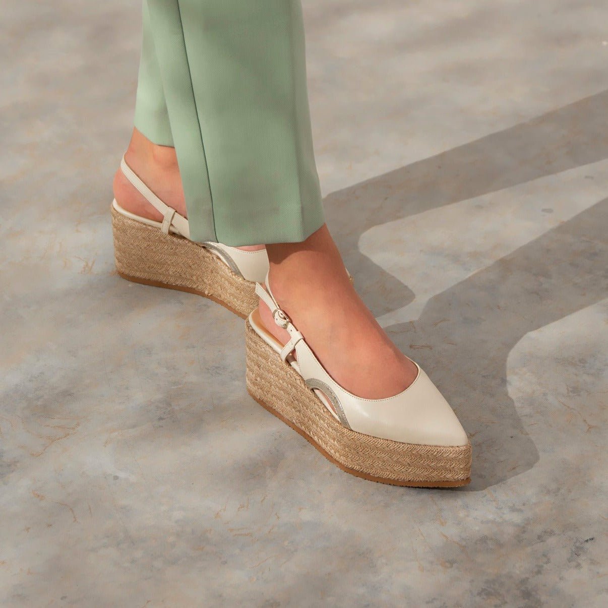 Falwa cream platform - Shoes - THUNA