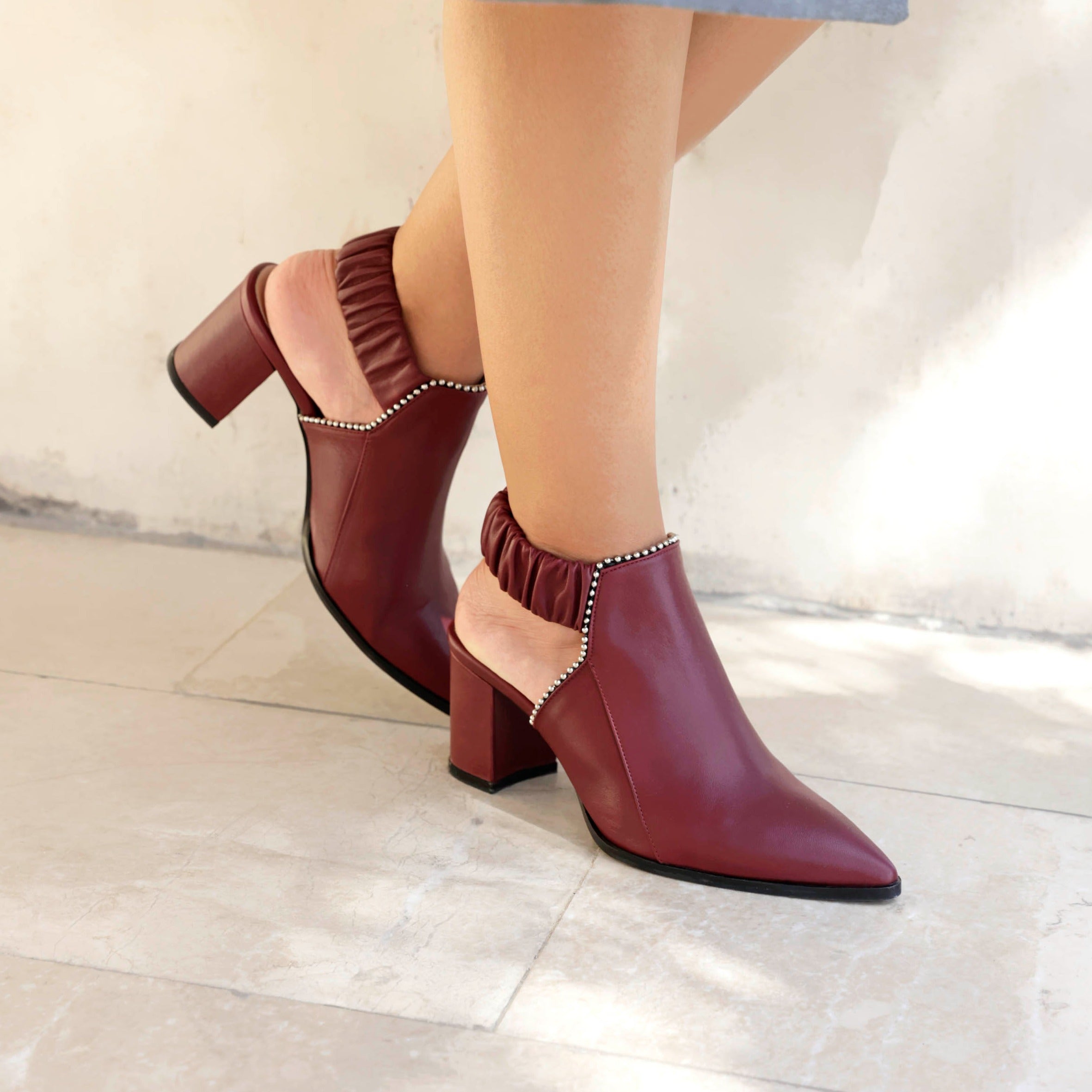 Fonda bordeaux heel - Shoes - THUNA