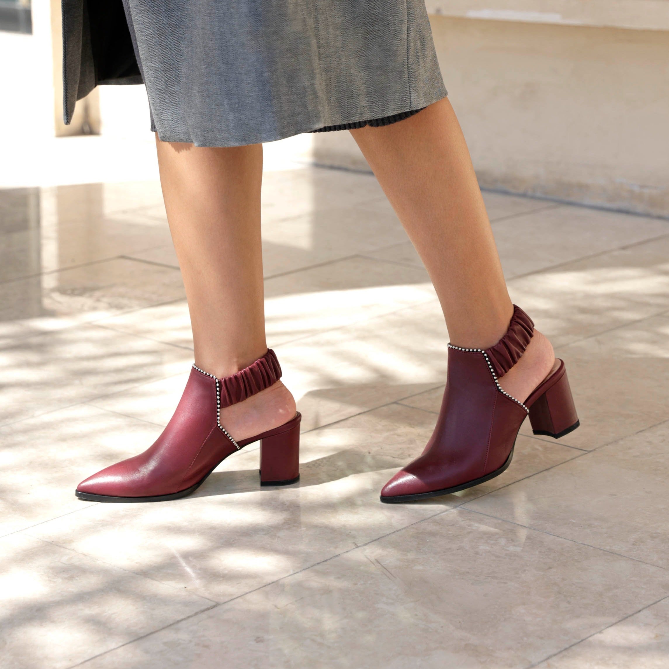 Fonda bordeaux heel - Shoes - THUNA
