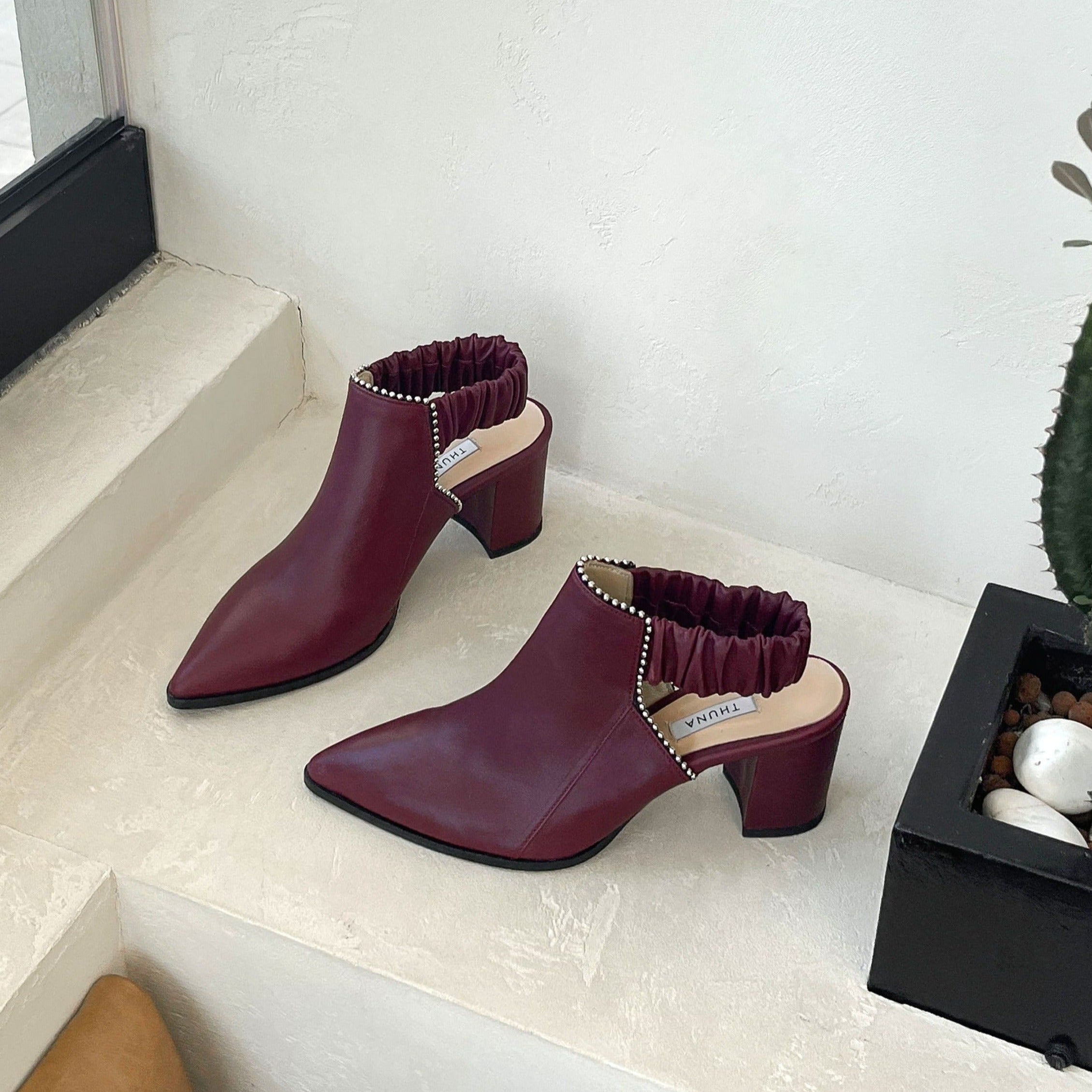 Fonda bordeaux heel - Shoes - THUNA