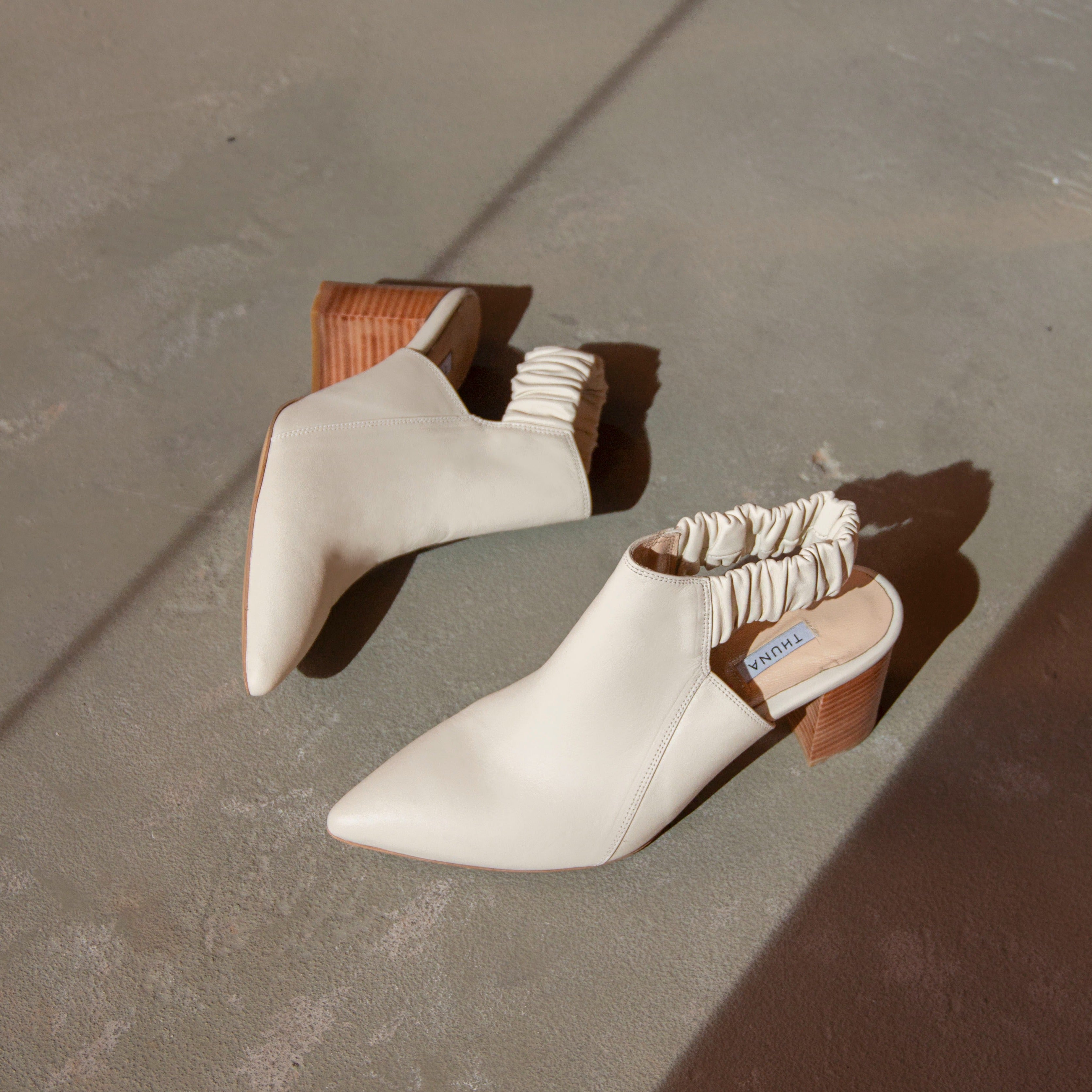 Fonda cream heel - Shoes - THUNA