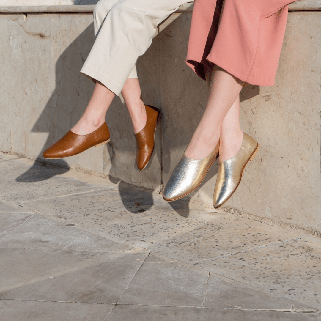 Adeela gold loafer - Loafers - THUNA