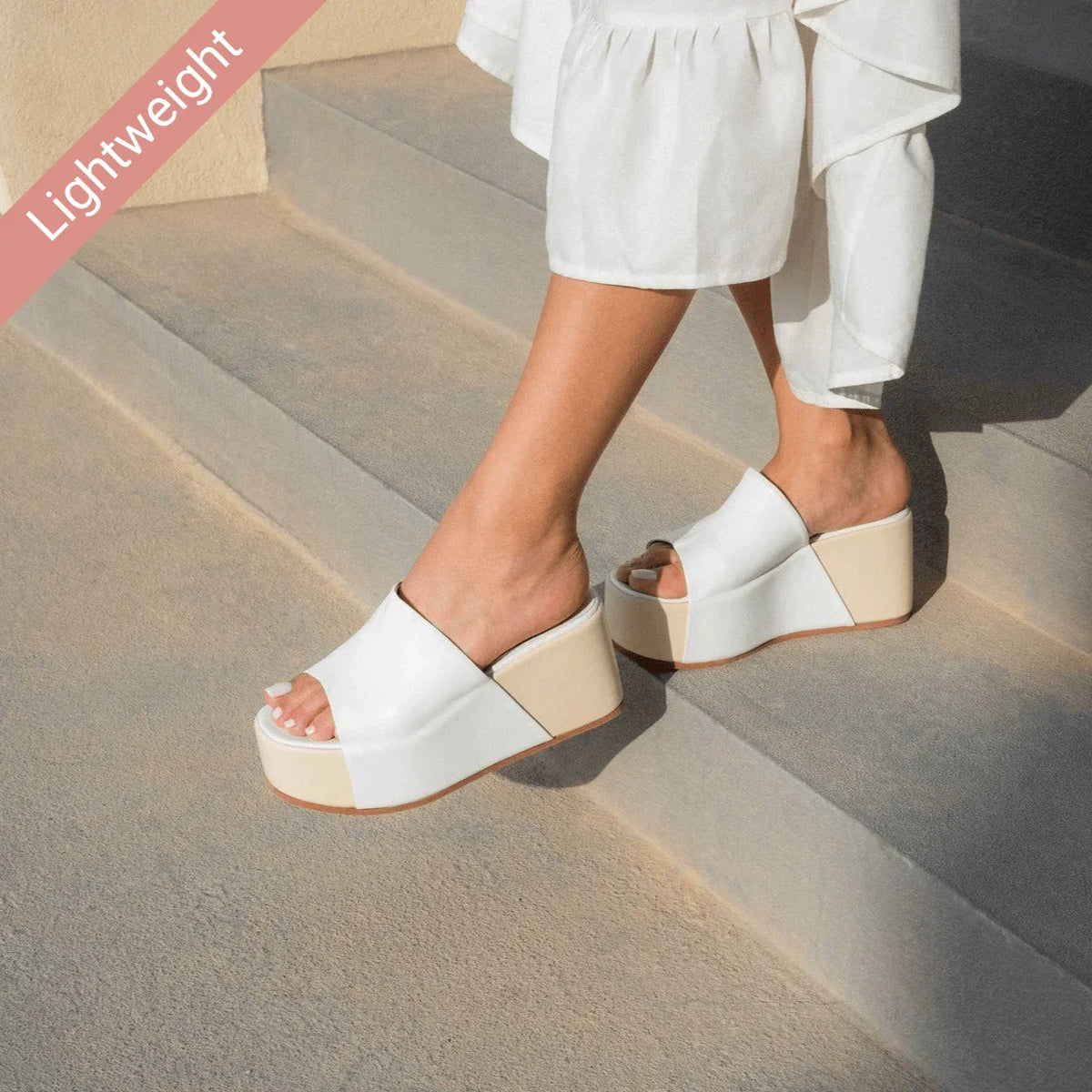 Sahara white platform - platform - THUNA