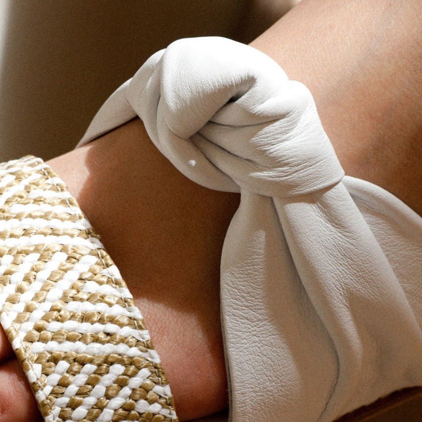 Jawan white knot slipper - THUNA