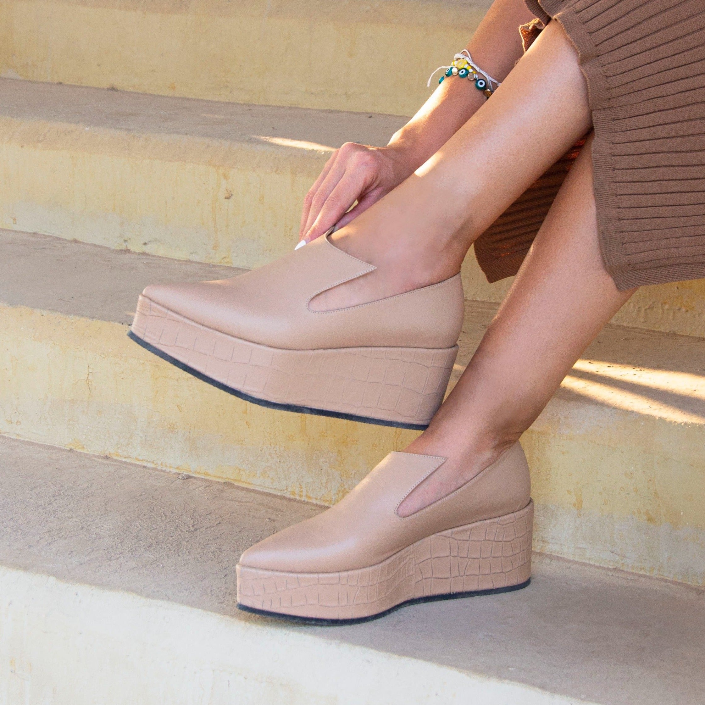Ruba beige platform - Shoes - THUNA