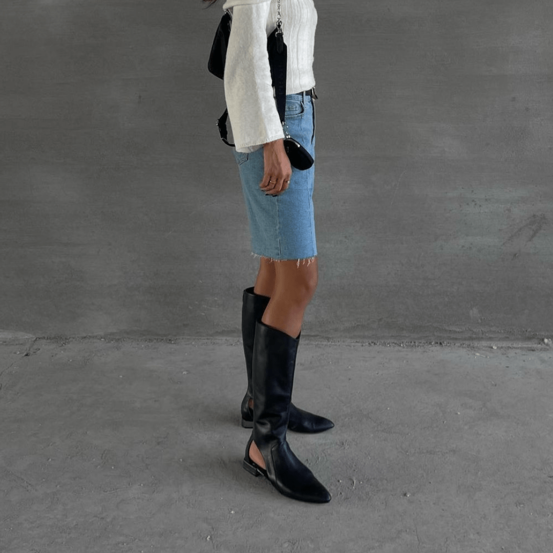 Zaha black boot - boot - THUNA